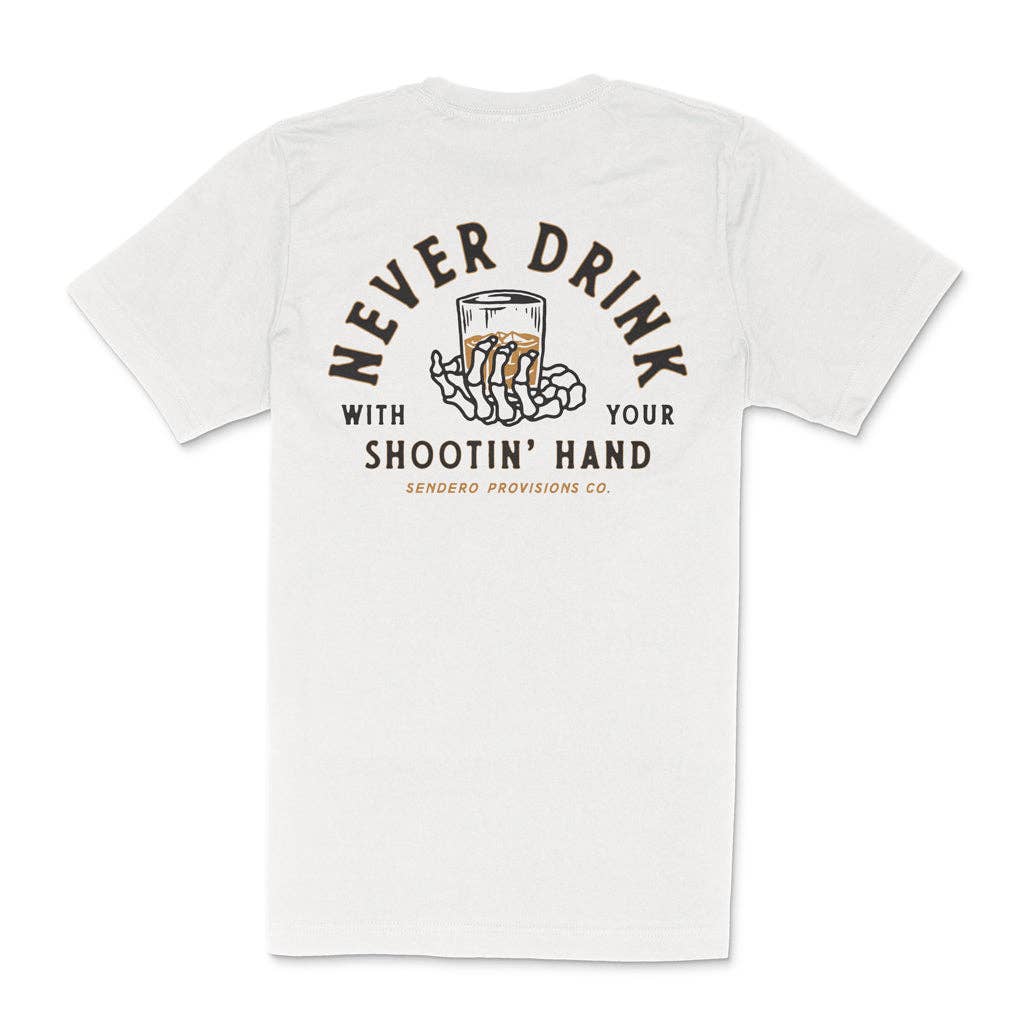 Shootin' Hand T-Shirt | Vintage White