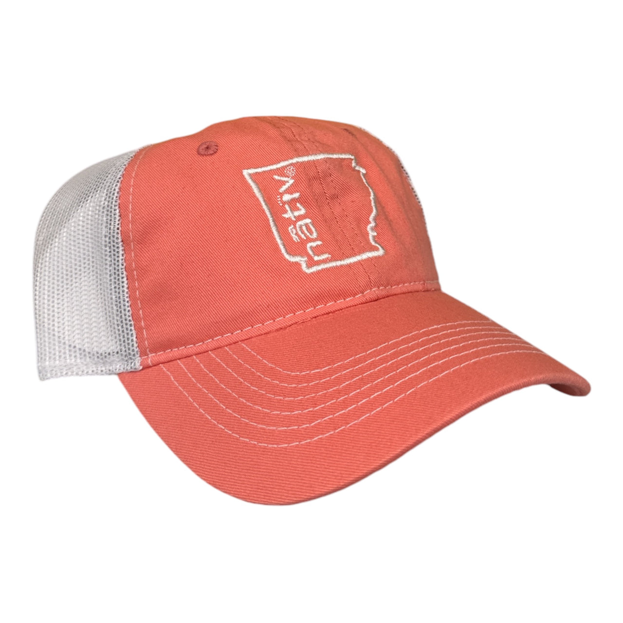 AR State Trucker Hat | Salmon