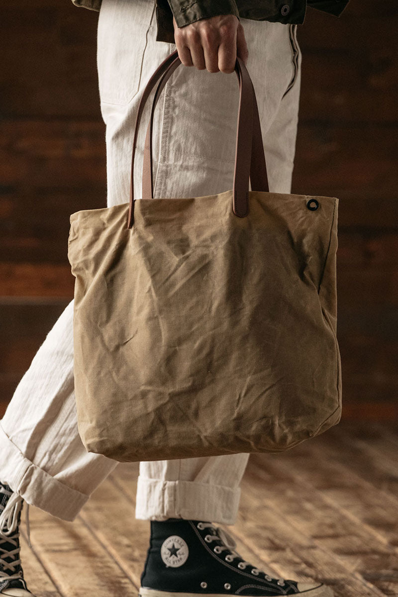 Simple Tote | Utility Tan Waxed Canvas