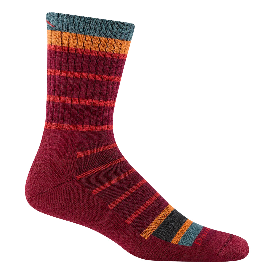 Via Ferrata Micro Crew Midweight Sock | Burgundy