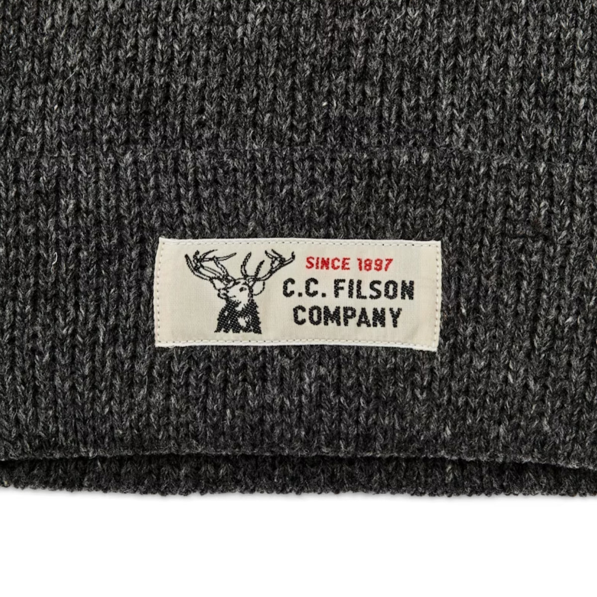 Lined Ragg Wool Beanie | Charcoal Black