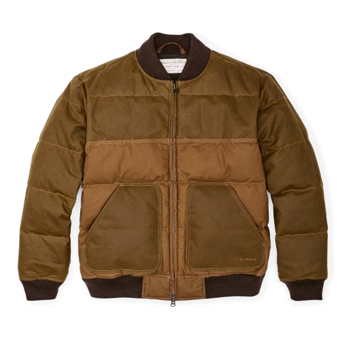 Down Bomber Jacket | Dark Tan