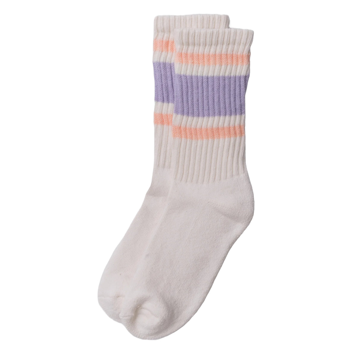 Retro Stripe Sock | Lilac & Peach