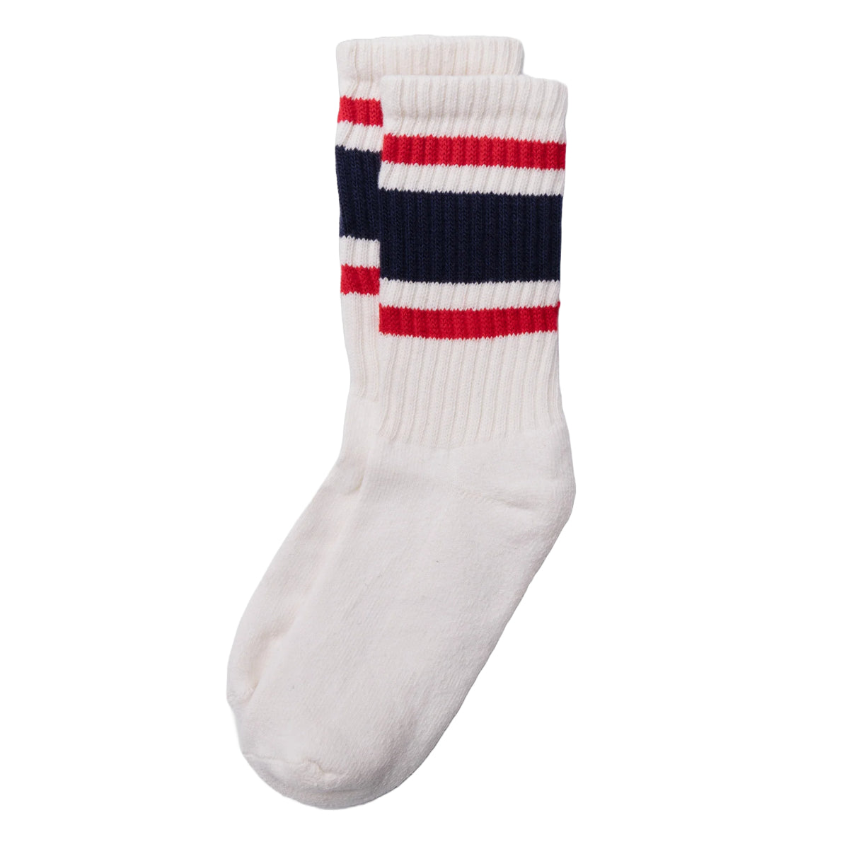 Retro Stripe Sock | Navy & Red