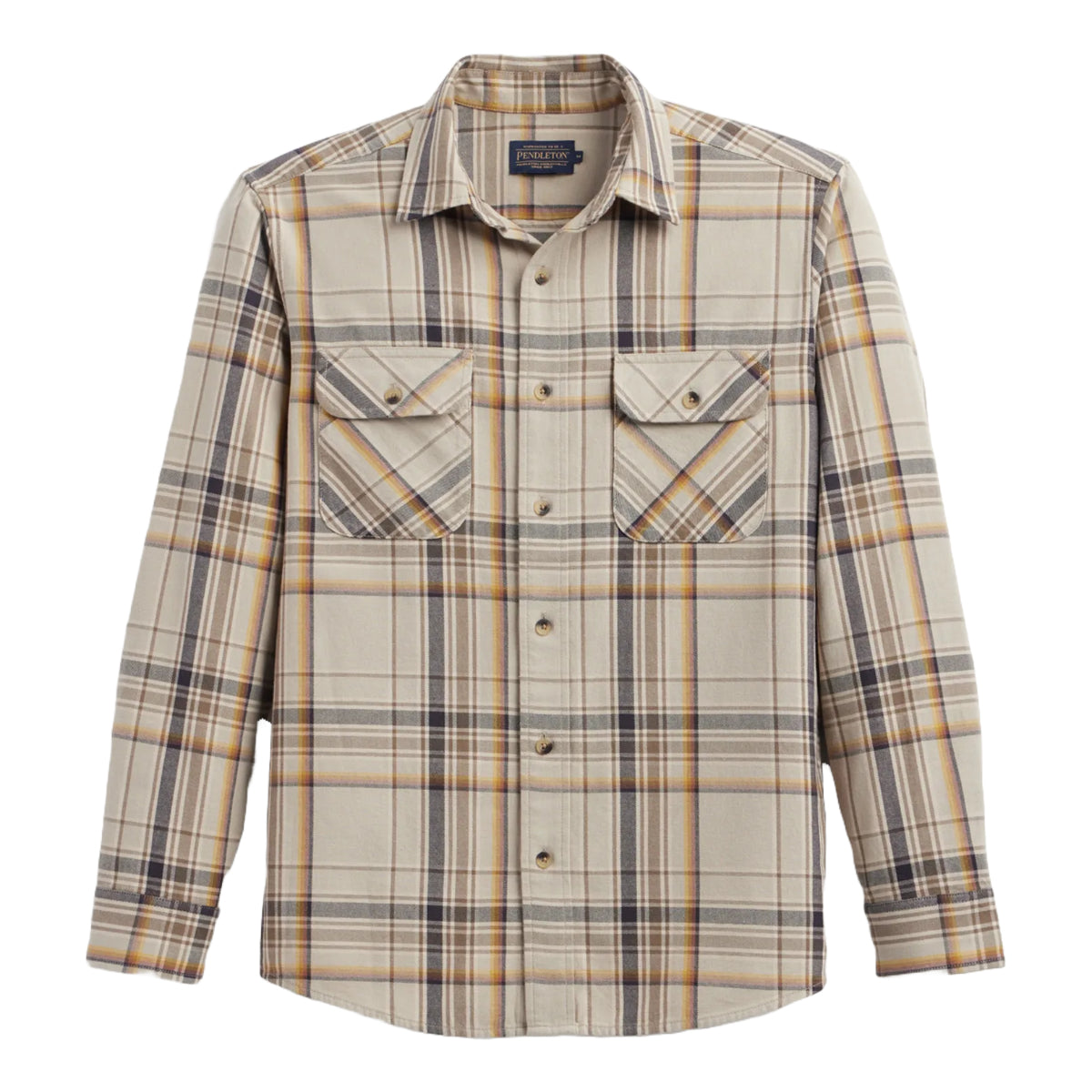 Beach Shack Shirt | Tan Multicolor Plaid