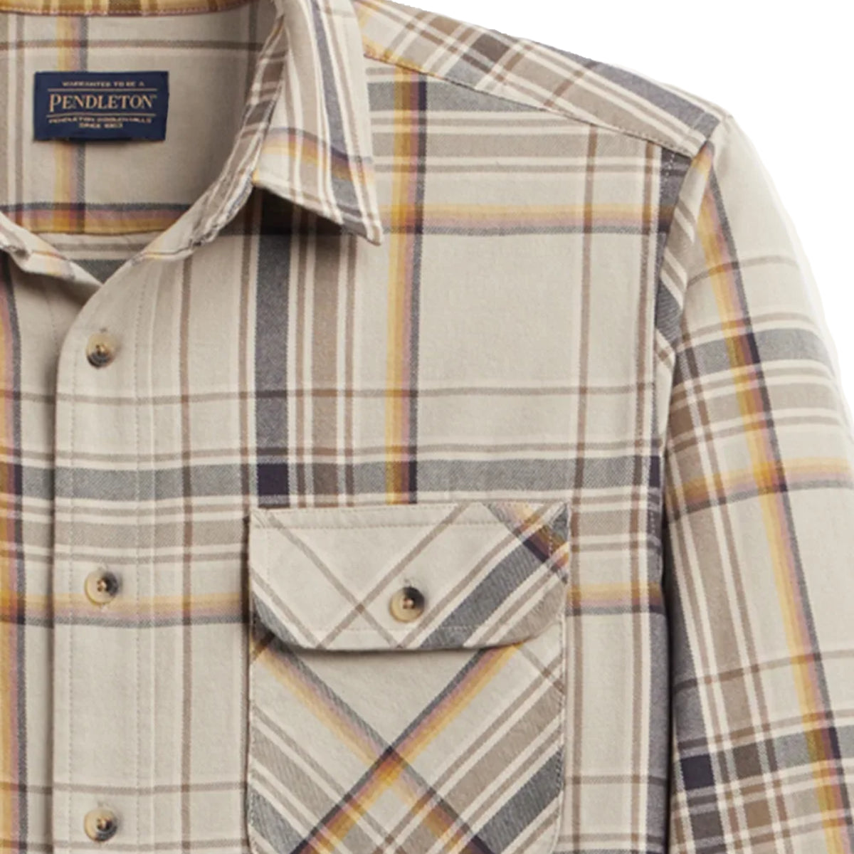 Beach Shack Shirt | Tan Multicolor Plaid