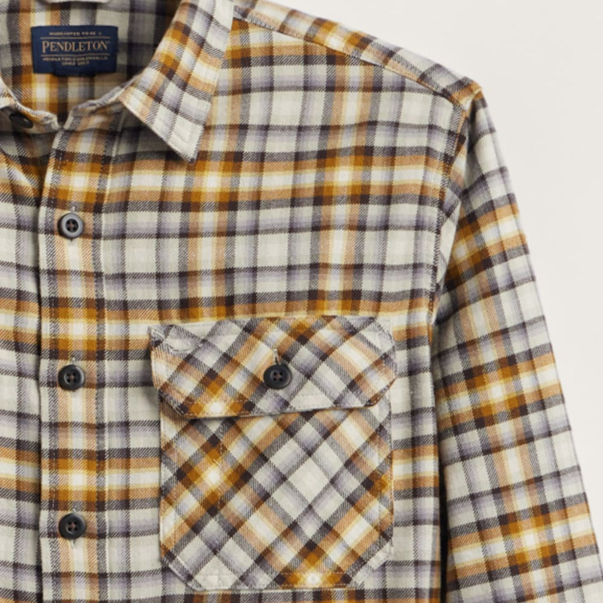 Burnside Shirt | Grey & Gold Plaid