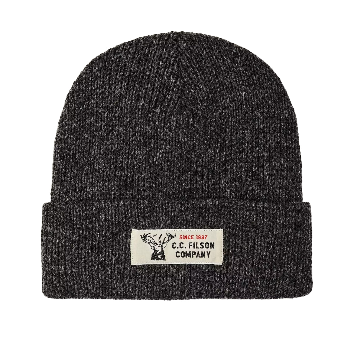 Lined Ragg Wool Beanie | Charcoal Black