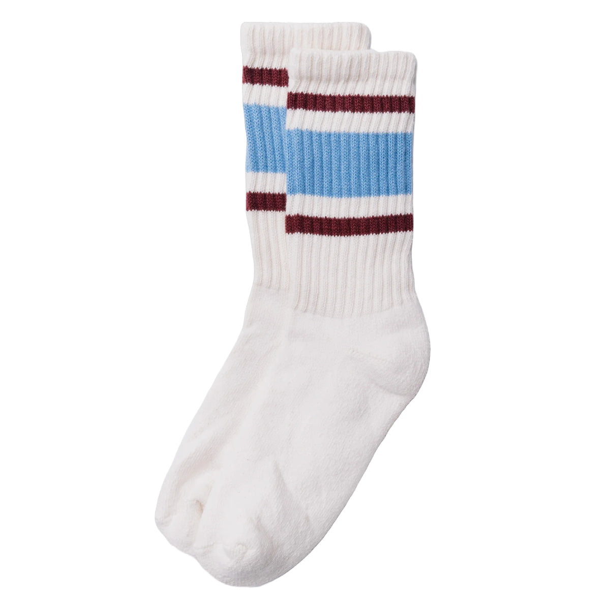 Retro Stripe Sock | Blue & Maroon