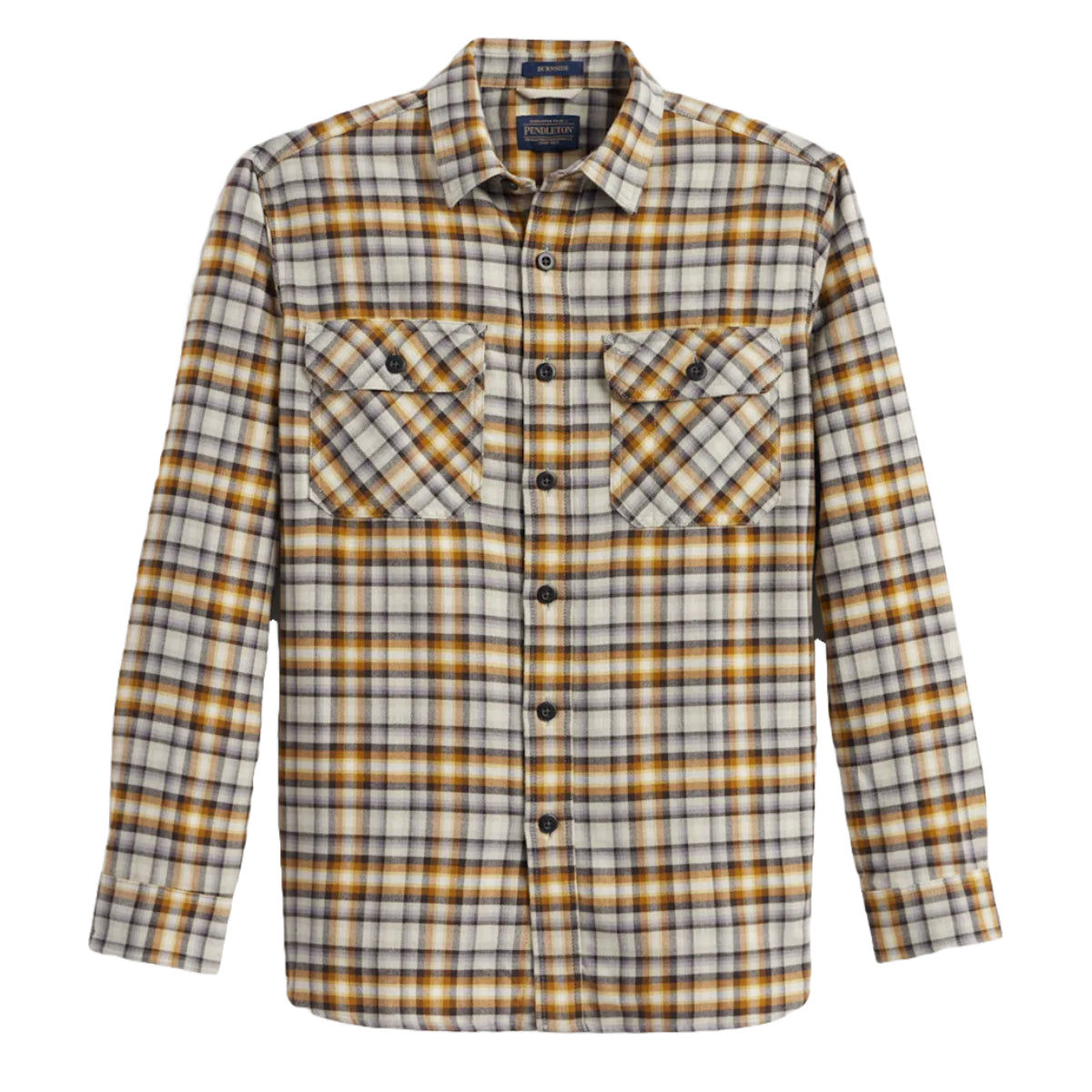 Burnside Shirt | Grey & Gold Plaid