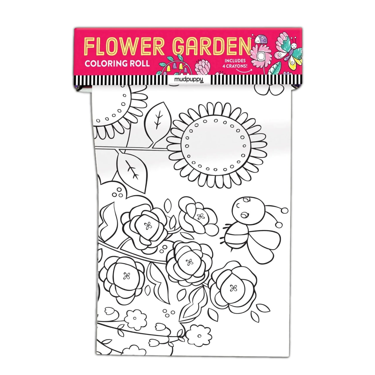 Flower Garden Mini Coloring Roll