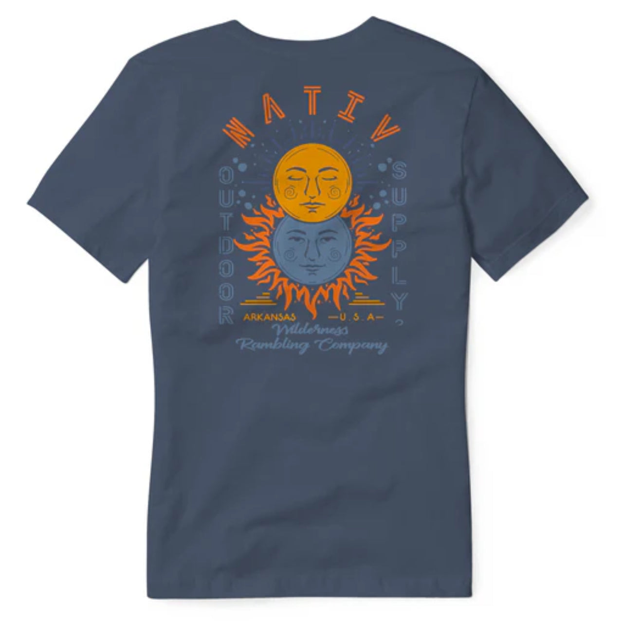 Sun and Moon Tee | Shadow Blue