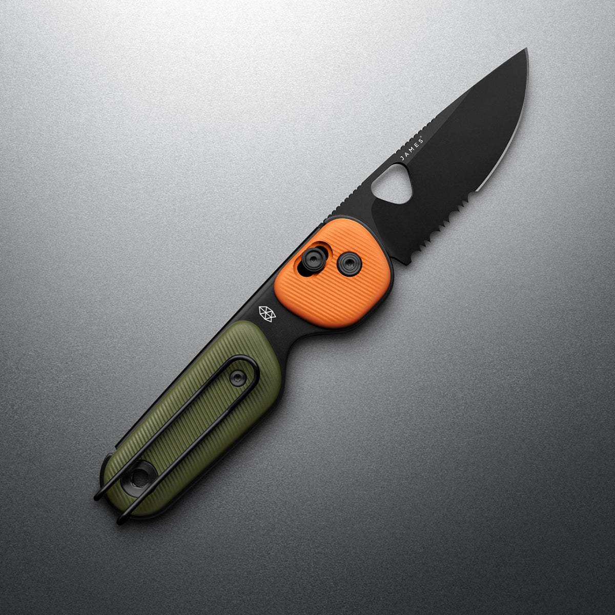 The Redstone | OD Green, Orange & Black Serrated