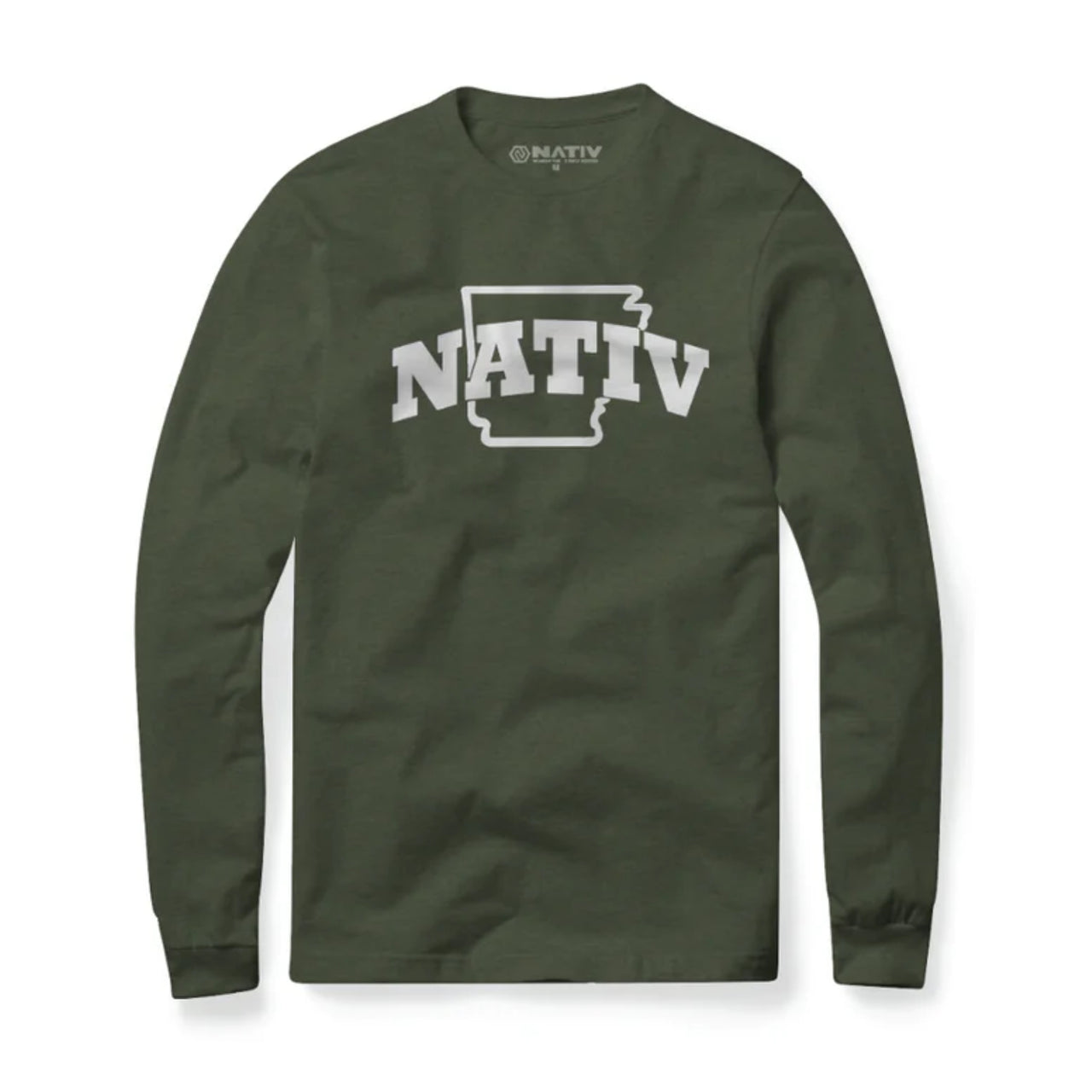 L/S AR Varsity Tee | Olive Green