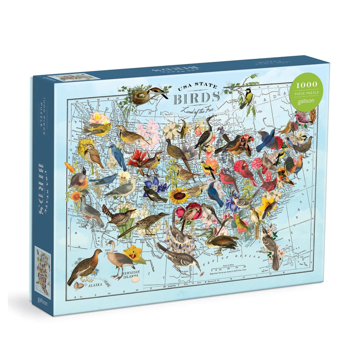 Wendy Gold State Birds 1000 Piece Puzzle