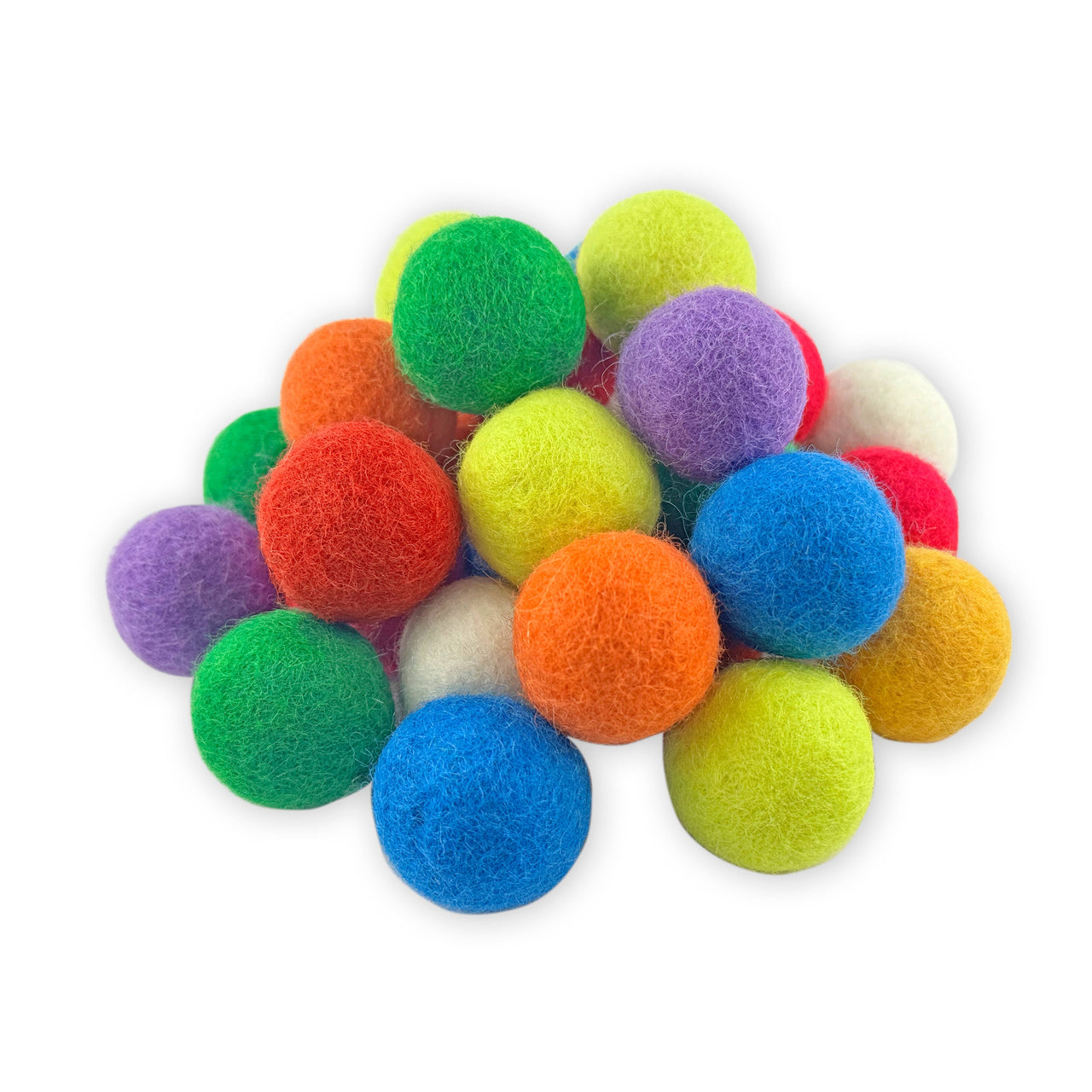 25 Felt Ball Slingshots Ammo Jar