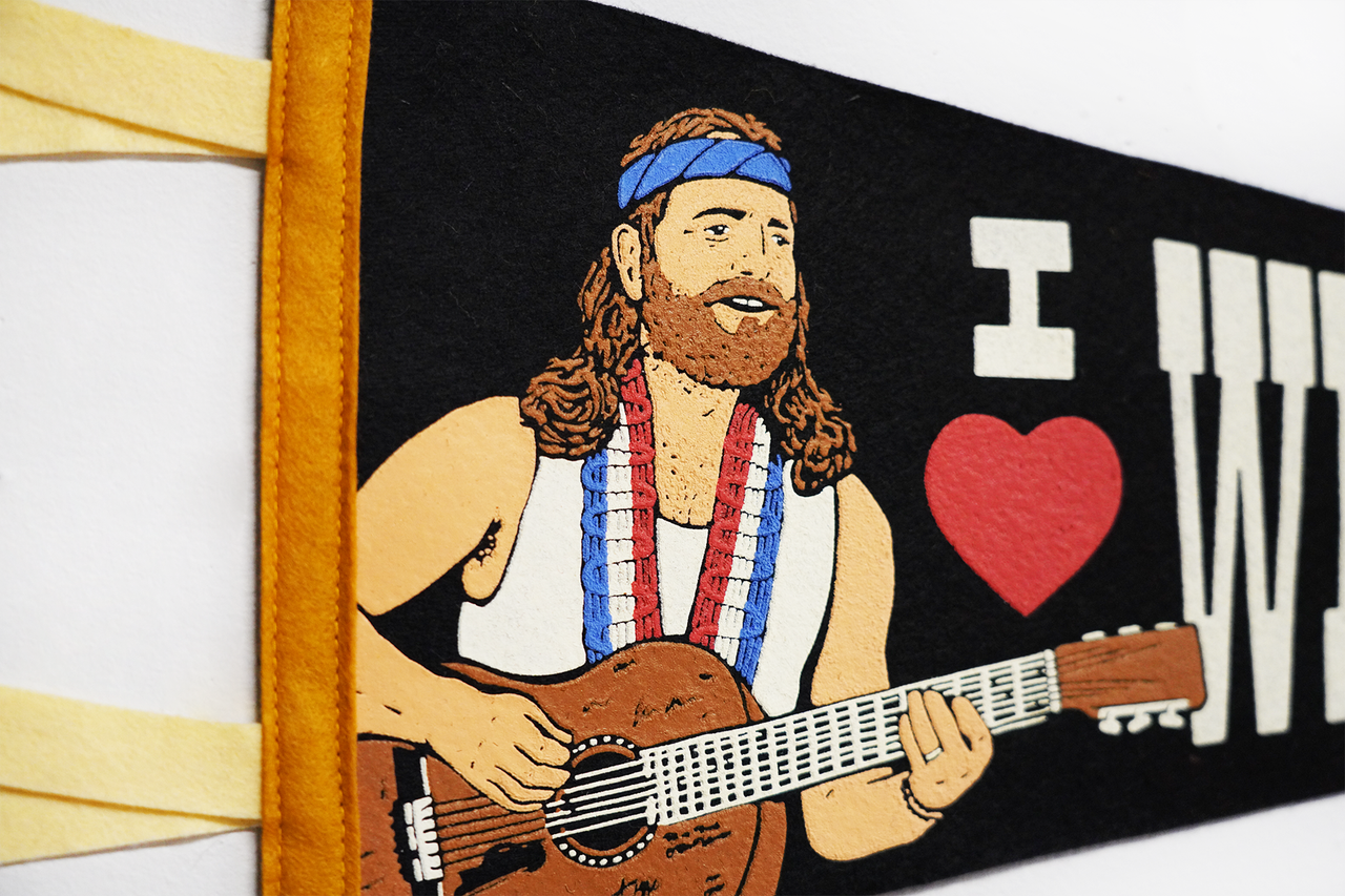 I Heart Willie Nelson Pennant