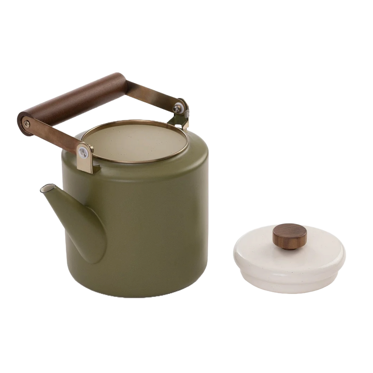 Enamel 2-Tone Kettle | Olive Drab