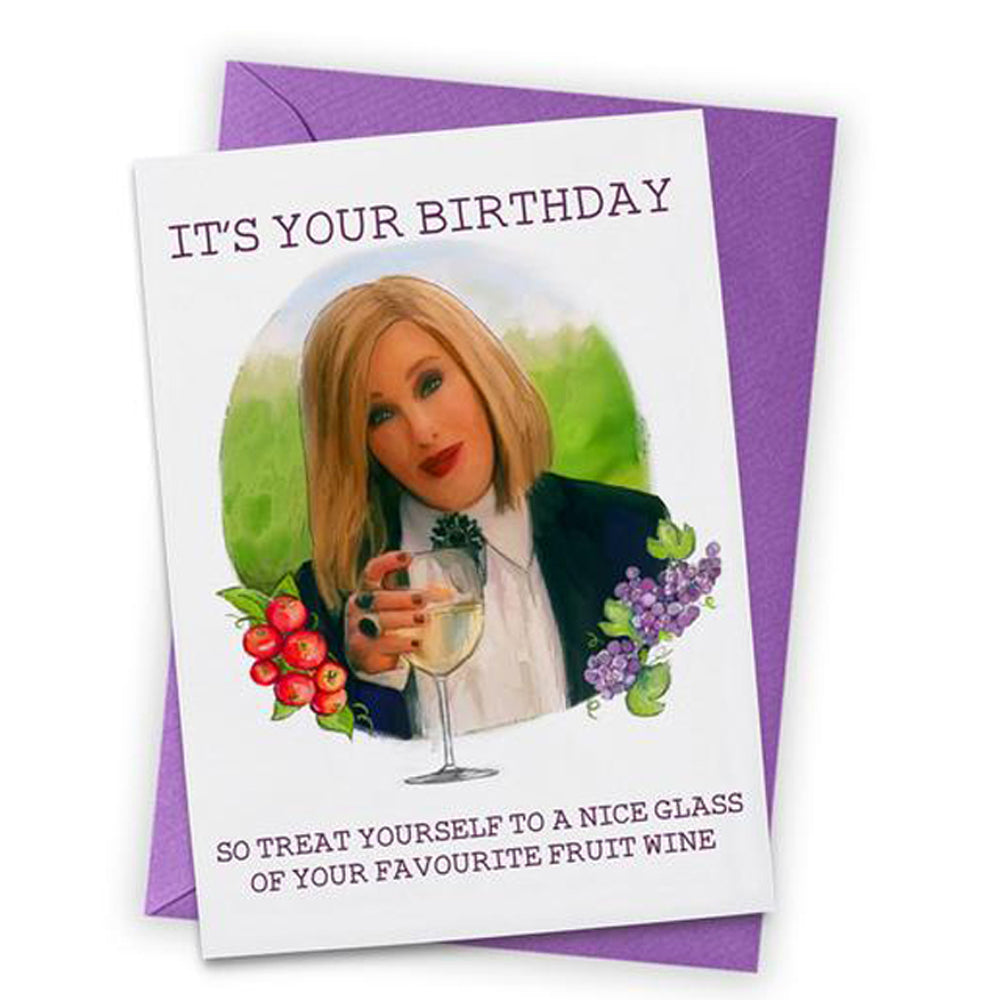 Moira Wine Birthday Card