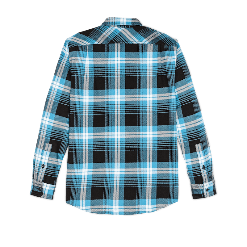 Vintage Flannel Work Shirt | Blue & Black Plaid