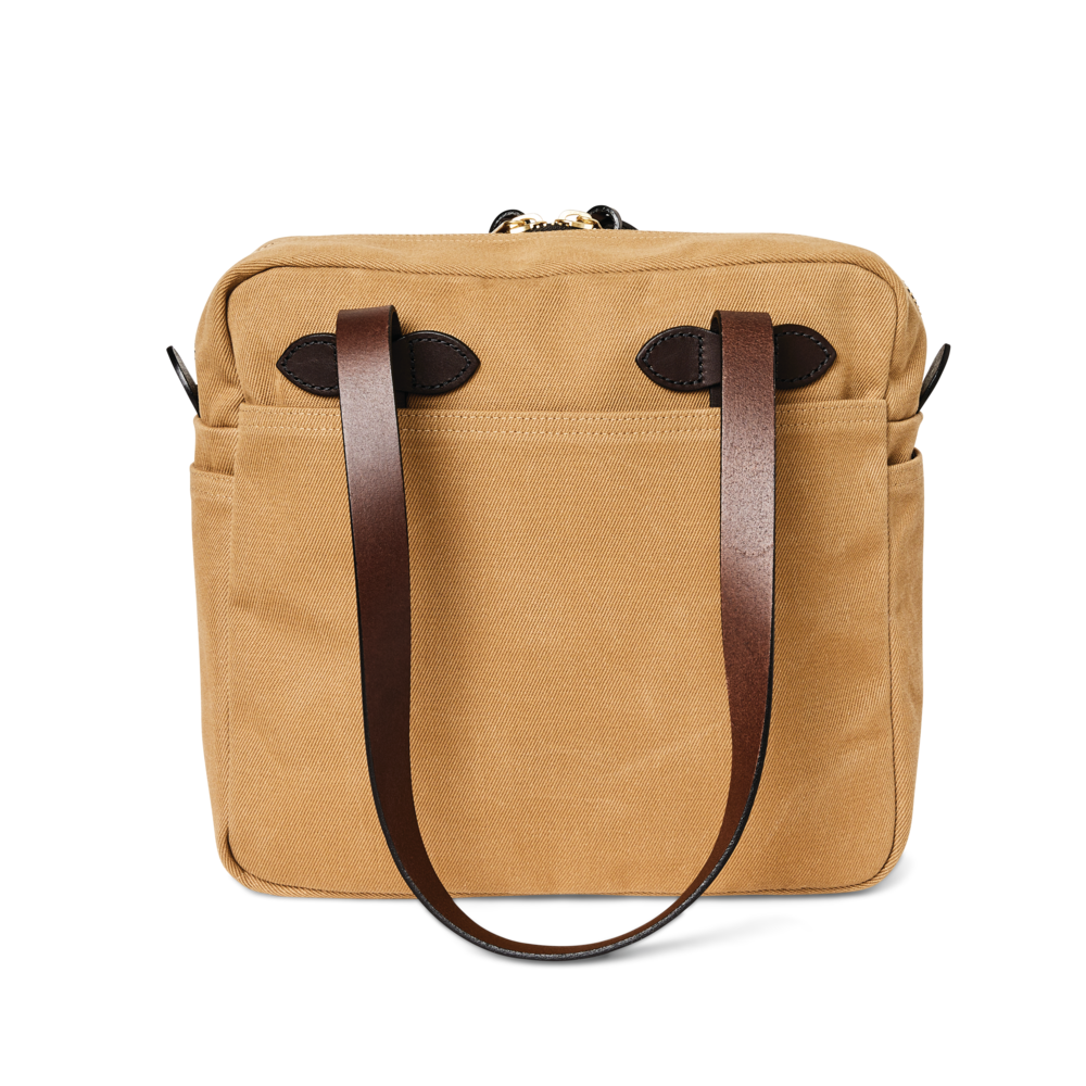 Small Zipper Tote Bag | Tan