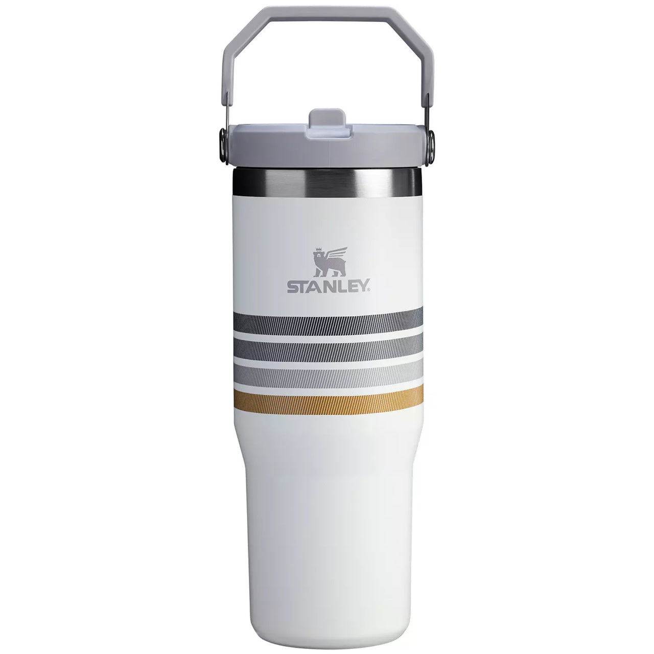 Varsity IceFlow Flip Straw Tumbler 30oz | Cream Ash Stripe