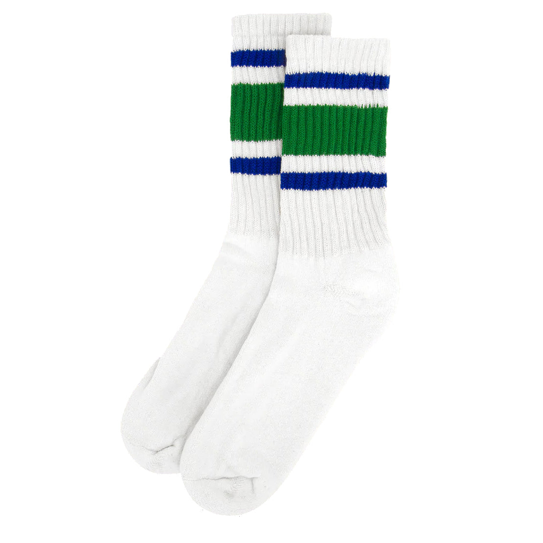 Retro Stripe Sock | Kelly Green & Royal