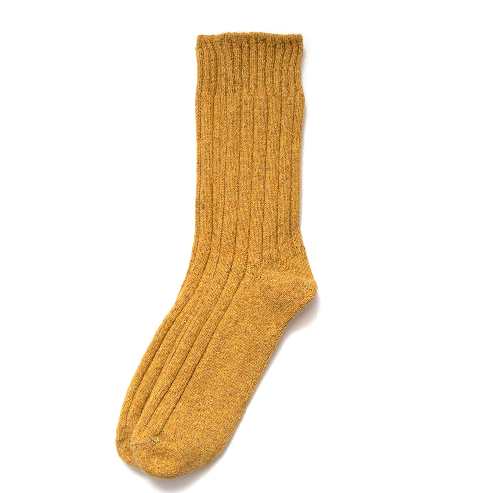 Wool Silk Boot Sock | Ochre